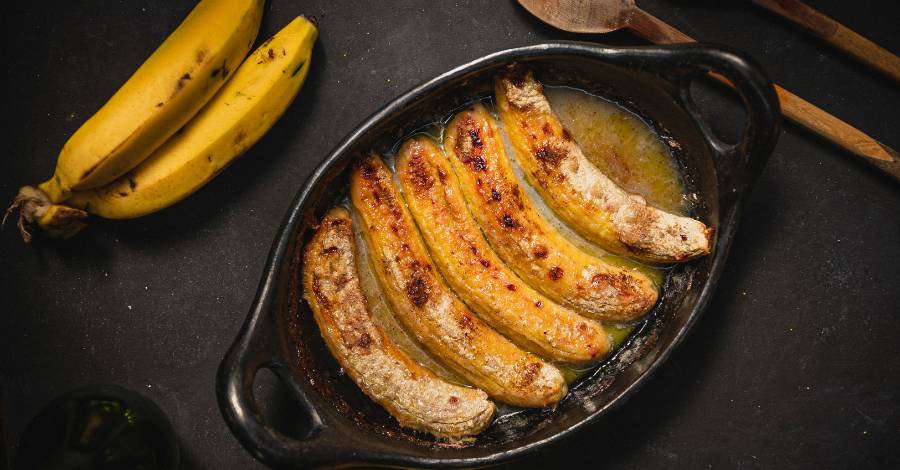 Banana Assada na air Fryer