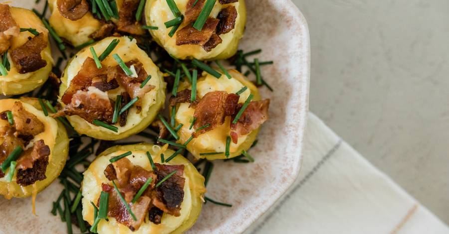 Batata Recheada Assada no Microondas