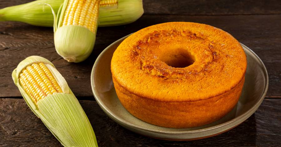 Bolo de Farinha de Milho no Liquidificador
