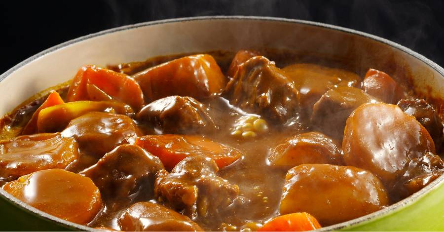 Ensopado de Carne Abobora Couve