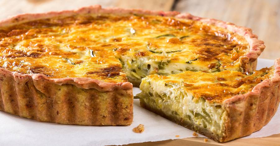 Quiche de Alho Poro com Alecrim