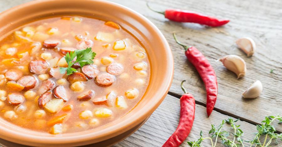 Sopa de Grao de Bico com Linguicinha Aperitivo 2